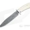 Bill Miller Custom Fighter Large Carbon Damascus Walrus Ivory Fixed Blade 4763
