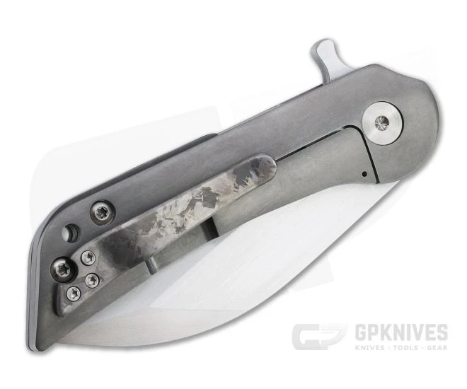 Grindhouse Knives KD #5 Flipper Hand Rubbed Satin XHP Tumbled Titanium Folder 4786 - Image 2