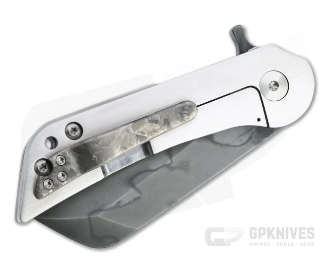 Grindhouse Knives KD #6 Flipper Hamon 1095 Satin Titanium Folder 4789 - Image 2