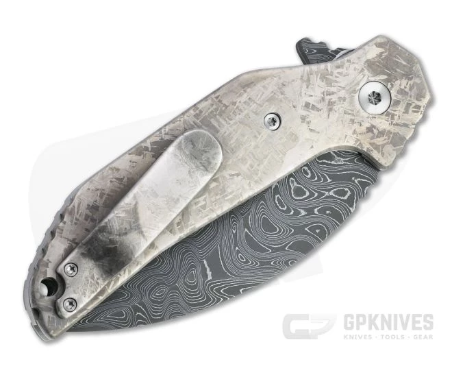 Grindhouse Knives FOK #31 Flipper XHP San Mai Damascus UNOB Titanium Liner Lock Folder 4790 - Image 2