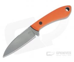 Tom Krein Custom TK-11 Wharncliffe Acid Washed S35VN Blasted Orange G10 Fixed Blade