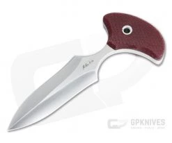 Mike Irie Version 2 Push Dagger CPM-154 Red Burlap Micarta Fixed Blade 4810