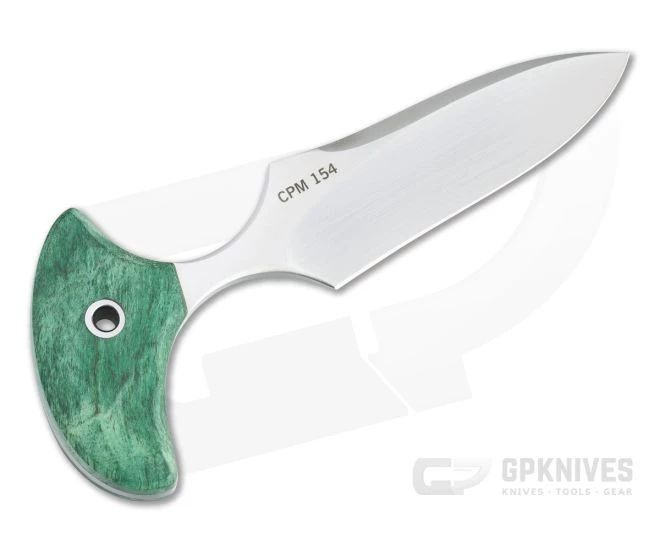 Mike Irie Custom Version 3 Push Dagger CPM-154 Green Maple Fixed Blade 4819 - Image 3