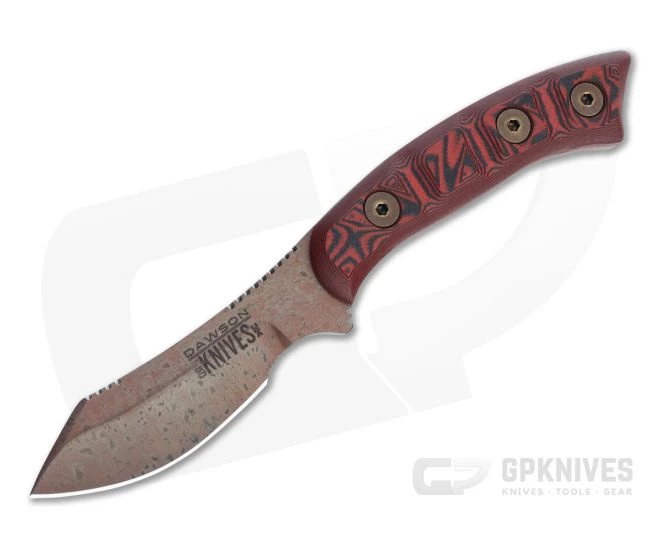 Dawson Knives Snakebite Arizona Copper 3V Red/Black G10 Pocket Fixed Blade