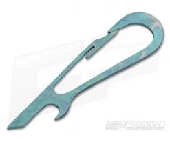 SK Knives Large DeCAPitator Green/Bronze Titanium Bottle Opener