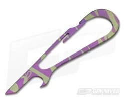 SK Knives Large DeCAPitator Purple/Bronze Titanium Bottle Opener