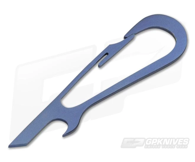 SK Knives Large DeCAPitator Blue Titanium Bottle Opener