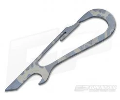 SK Knives Large DeCAPitator Blue/Grey Titanium Bottle Opener