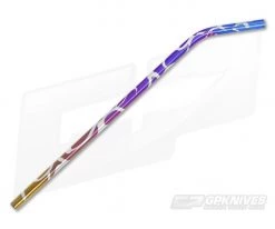 Steven Kelly Titanium Drinking Straw Bent Rainbow Swirl
