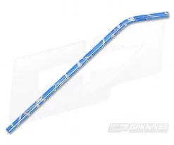 Steven Kelly Titanium Drinking Straw Bent Blue Swirl