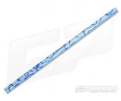 Steven Kelly Titanium Drinking Straw Long Light Blue Splatter