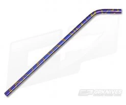Steve Kelly Titanium Drinking Straw Bent Purple & Bronze Swirl
