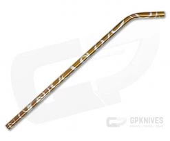 Steve Kelly Titanium Drinking Straw Bent Bronze Swirl